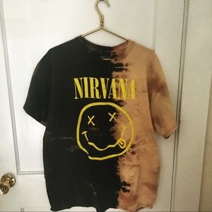 NIRVANA half & half tee UNISEX